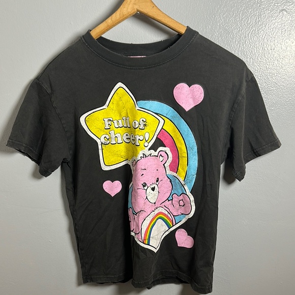 Forever 21 Other - Forever 21 Kids Girls Black Short Sleeve Tee Cartoon Rainbow Care Bears 11 12